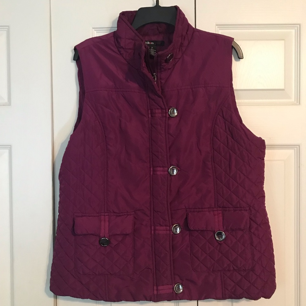 STYLE & CO SPORT X-Large Maroon Purple Puffer Vest